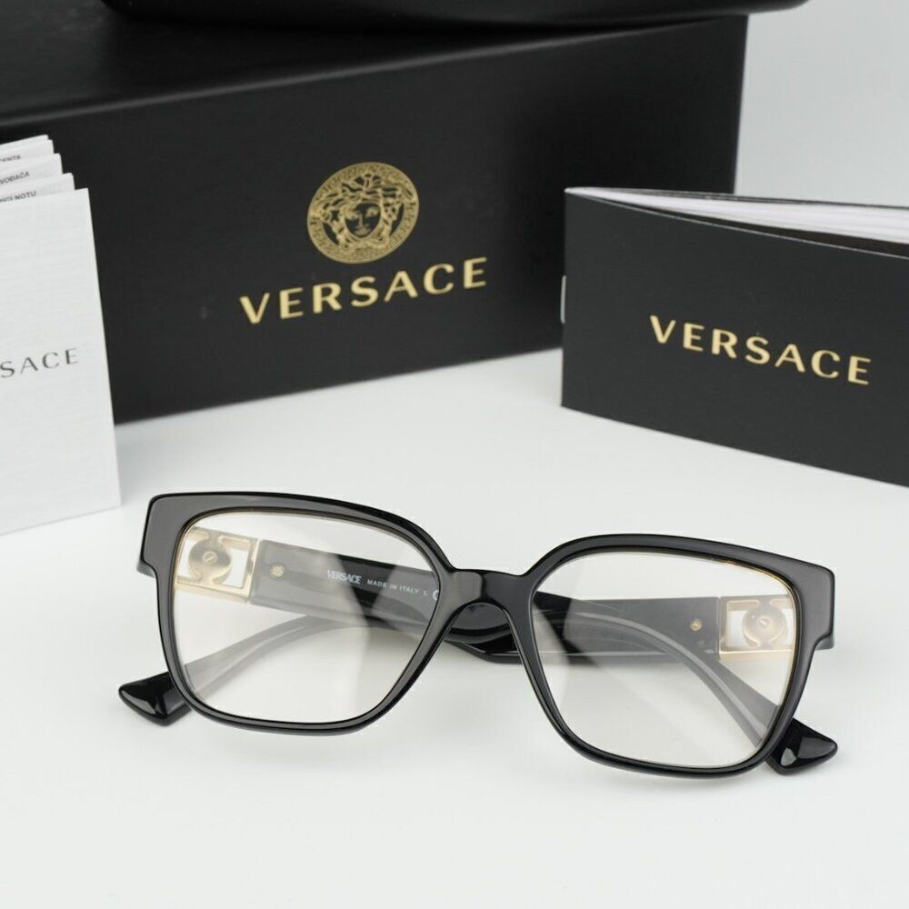 NEW Versace VE3329B GB1 Black Square Women Eyeglasses VE 3329B - Picture 2 of 10